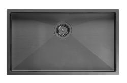 Sure, here's the translation of the given text into Slovenian:

"Aquadesign Zara pomivalno korito Gun metal 74x44cm Podpultno, Ploskovno in Nadpultno z Gun metal čepom - 1208969508"