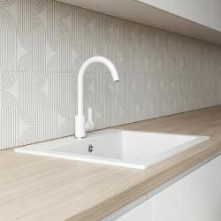 Graniteland Veritas kuhinjska pipa bela z vrtljivim izlivom 1208969531