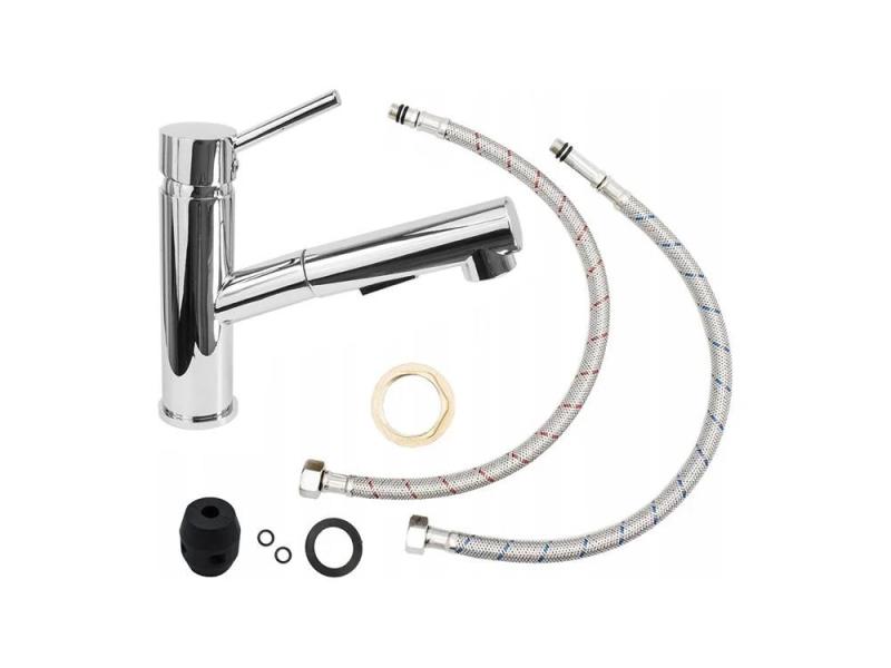 Graniteland Ceres Kuhinjska Armatura Krom s Izvlečno Pipo in Dvojno Funkcijo Ročne Prhe 1208969535