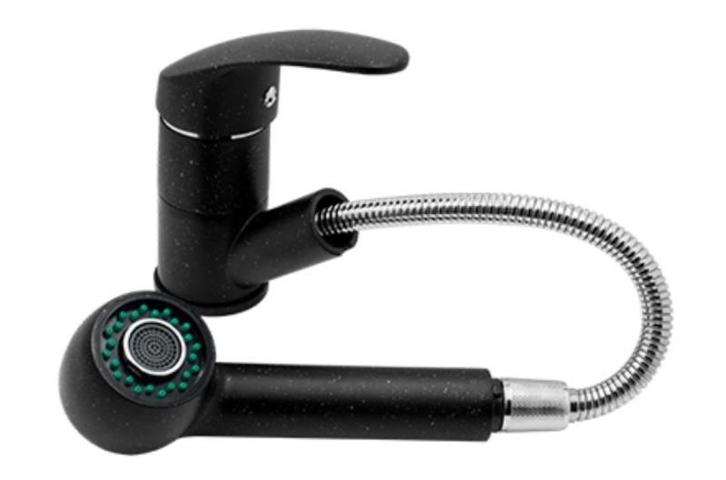 Graniteland Rhea Kuhinjska pipa Videz trdega kamna iz modrega kamna z Izvlečno Izlivno Cevjo in Ročno prho z Dvojno Funkcijo 1208969536