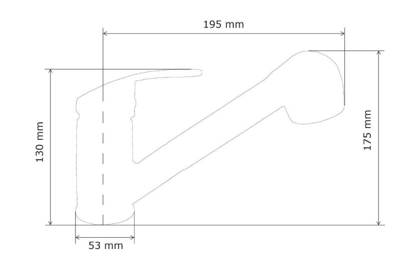 Graniteland Rhea Kuhinjska pipa Videz trdega kamna iz modrega kamna z Izvlečno Izlivno Cevjo in Ročno prho z Dvojno Funkcijo 1208969536