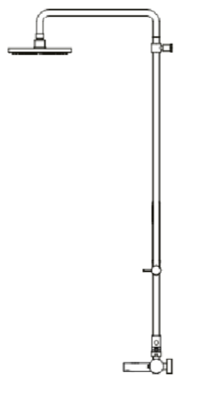 Waterevolution Flow drieweg thermostatische douchemengkraan met hand- en hoofddouche Wit T131TNBR.