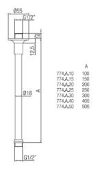 PB klasična bronasta tuš stropna ročica bron 20 cm 1208969602