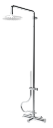Waterevolution Flow thermostatska tro-potna prha z ročno in glavno prho, gun metal 250mm T131TN25GME