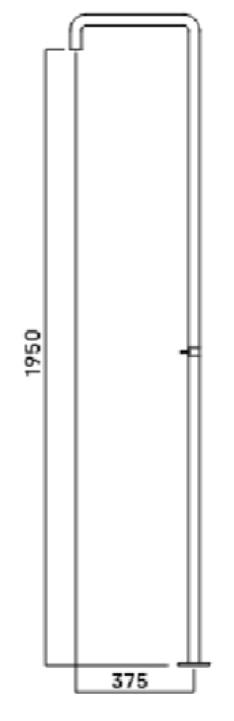 Waterevolution Flow prhunski steber s pipo in mešalno pipo v barvi pištola T146GME
