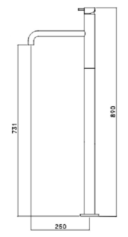 Waterevolution Flow prostostoječa kopalniška pipa baker T134CPE