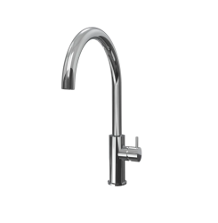 Waterevolution Flow kuhinjska armatura z okroglim vrtljivim izlivom krom T158U01