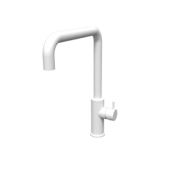 Waterevolution Flow kuhinjska armatura z belim pravokotnim vrtljivim izlivom T158HBR