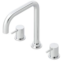 Waterevolution Flow 3-luknjasta kotna kuhinjska armatura z vrtljivim izlivom in priključkom za filtrirano vodo krom T152H01