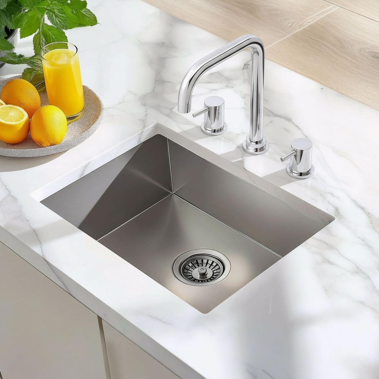 Waterevolution Flow 3-luknjasta kotna kuhinjska armatura z vrtljivim izlivom in priključkom za filtrirano vodo krom T152H01
