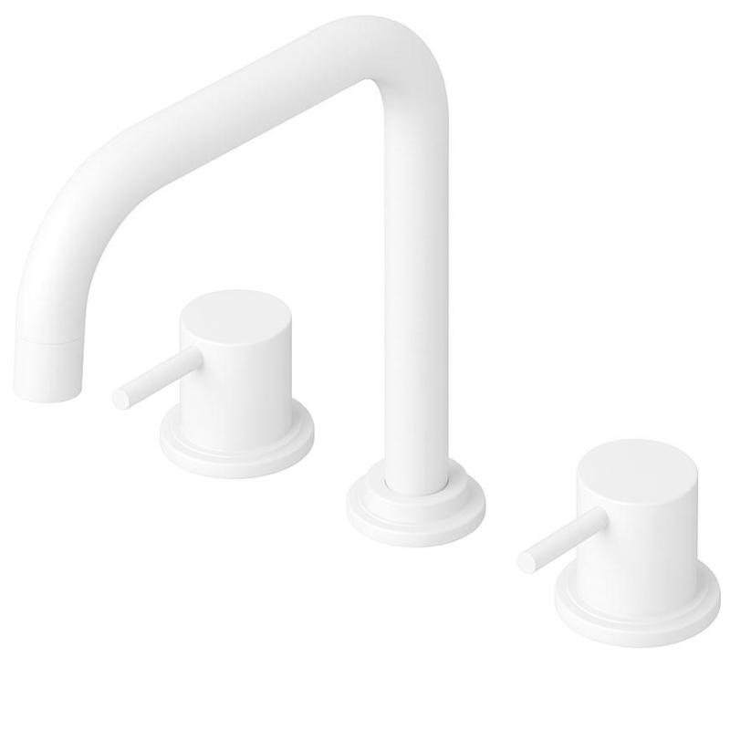 Waterevolution Flow 3-luknjasta kotna kuhinjska pipa z vrtljivim izlivom in priključkom za filtrirano vodo bela T152HBR