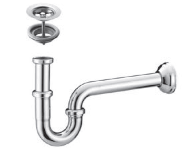 PB Unix P cevni sifon kovinski inclusief 1 1/4" odtok Bakrena, temna 1208969827