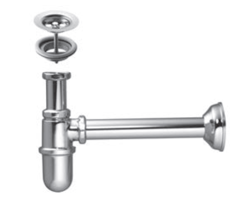 PB Unix klasični sifon za umivalnik kovina medenina z odtočnim setom 1208969830