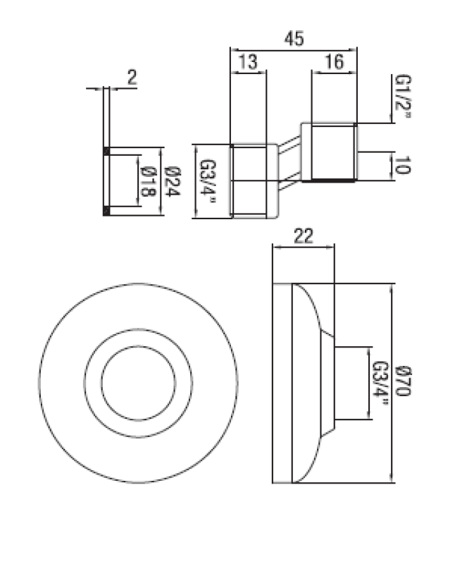 PB S-spojka bron 10 mm Klasični ekscenter 1/2” x 3/4” 1208969844