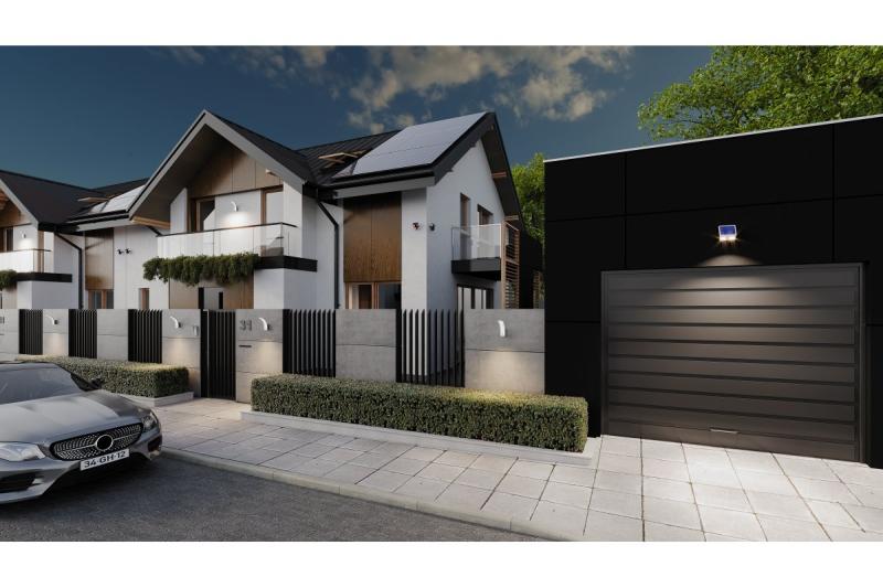 Sončna svetilka z detektorjem gibanja in mraka DAVOS, LED, 1000lm, 4000K, 2000mAh, IP54, bela