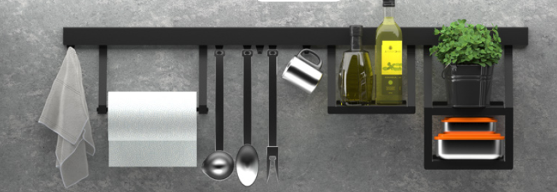 Epka Luxion Kavljica za kuhinjske tirnice Kovina Črna 1208969962