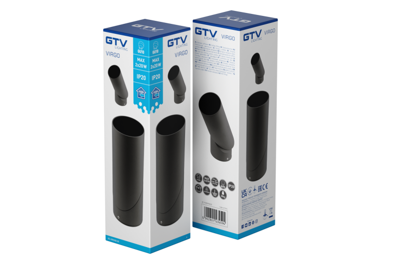 Stropna svetilka VIRGO, max. 250V, 50/60Hz, 57x152mm, IP20, max. 20W, Okrogla, Črna