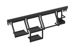 Epka Luxion Set Kuhinjske Tirnice 100 cm z Dodatki Kovina s Skritim Pritrjevanjem Črna 1208969984