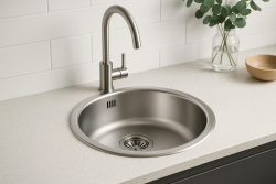 Bank R18380 RVS Okrogla Pomivalno Korito 45 cm Nadgradnja 1208970055