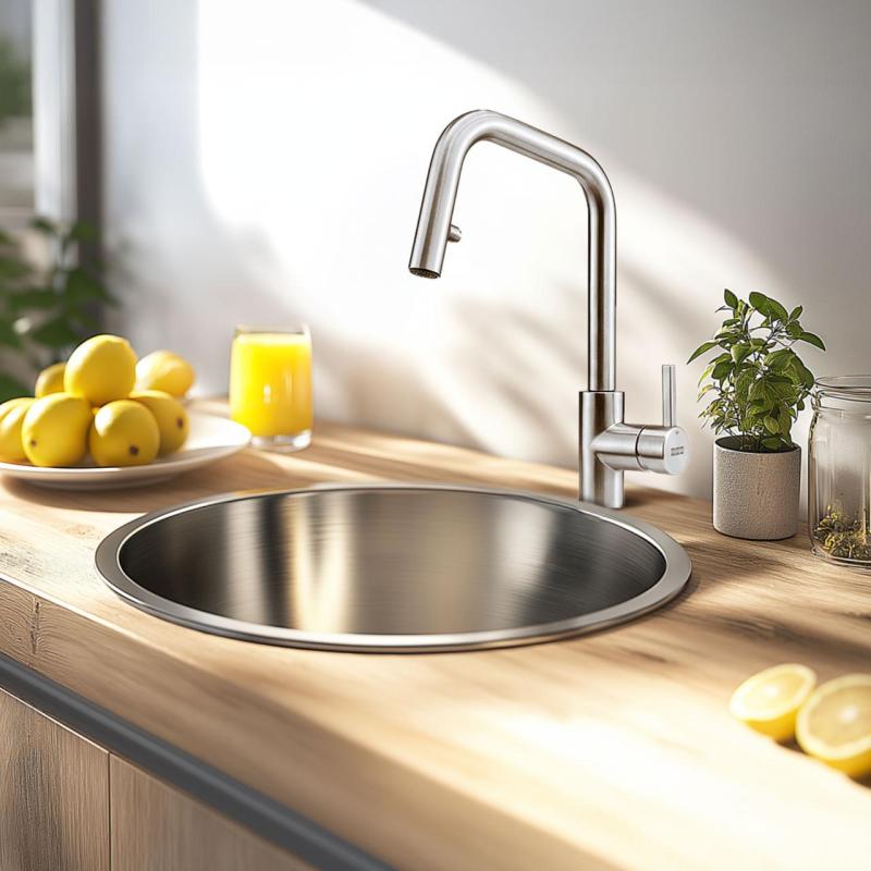 Bank R18380 RVS Okrogla Pomivalno Korito 45 cm Nadgradnja 1208970055