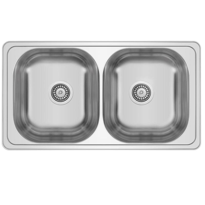 Banka Diplomat RVS dvojni pomivalni korit 80x44 cm 1208970059