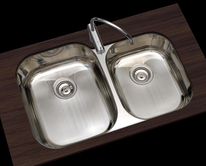 Banka Princess nerjaveče jeklo dvojni pomivalni korit podstavek 750x475 mm 1208970067