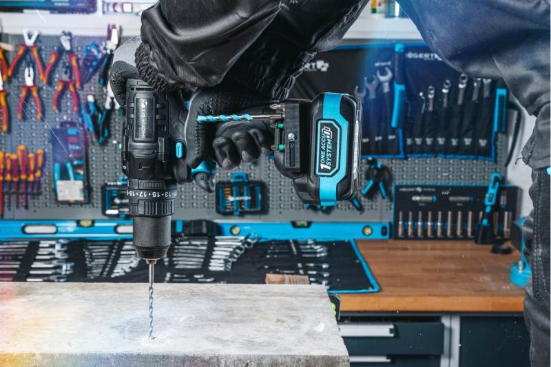 Högert zmogljiv akumulatorski udarni vrtalnik, brezkrtačni, 18V