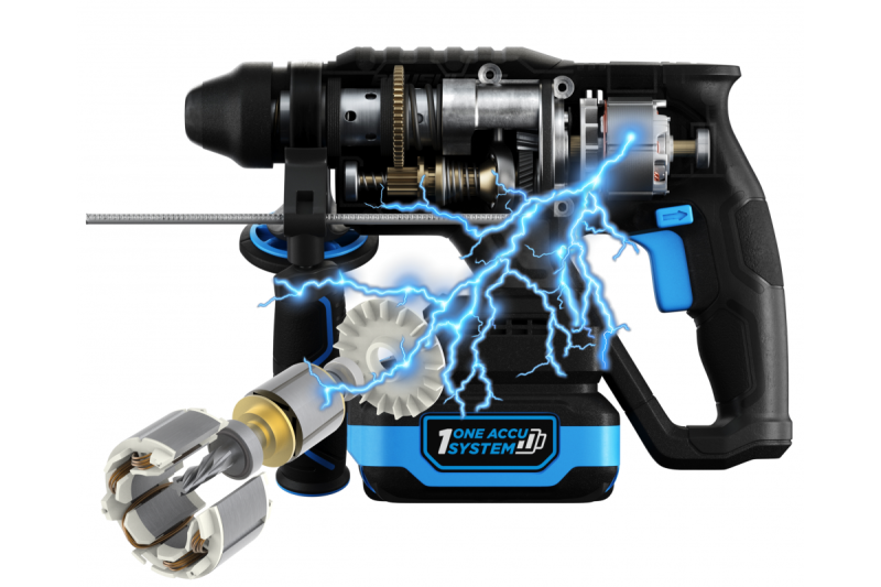 HÖGERT akumulatorski udarni vrtalnik, brezkrtačni, 18V, z dletno funkcijo