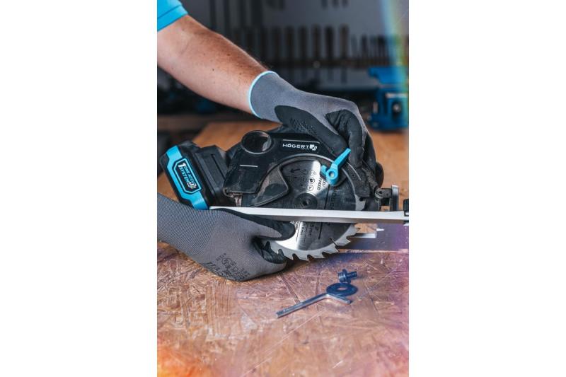 HÖGERT akumulatorska krožna žaga, 18V, brez akumulatorja, priključek za sesalnik