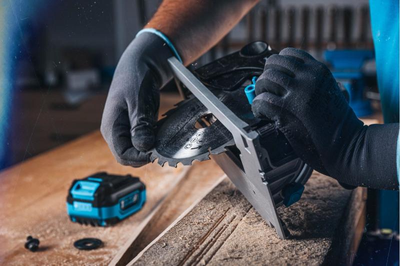 HÖGERT akumulatorska krožna žaga, 18V, brez akumulatorja, priključek za sesalnik