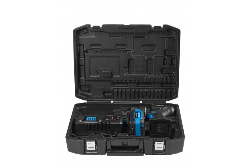 HÖGERT akkubormašina 18V, set z baterijo, polnilcem, nastavkom za bite, svedri.