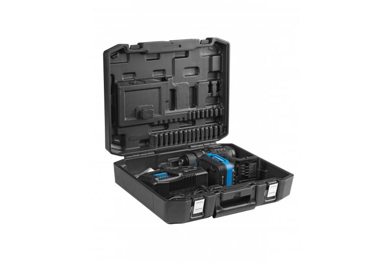 HÖGERT akkubormašina 18V, set z baterijo, polnilcem, nastavkom za bite, svedri.