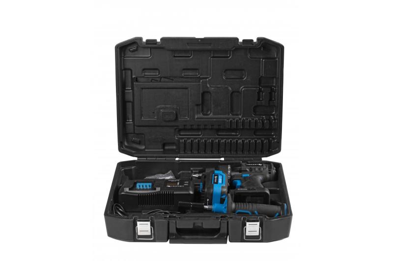 HÖGERT Brushless akumulatorski vijačnik set, 18V, z držalom za bite, magazinom za bite, polnilcem in baterijo.