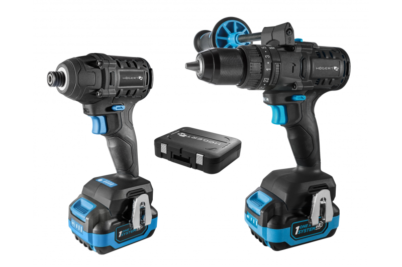 HÖGERT akumulatorski udarni vijačnik set 200 Nm 18V z brezkrtačnim motorjem