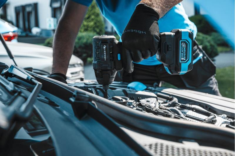 HÖGERT akumulatorski udarni vijačnik set 200 Nm 18V z brezkrtačnim motorjem