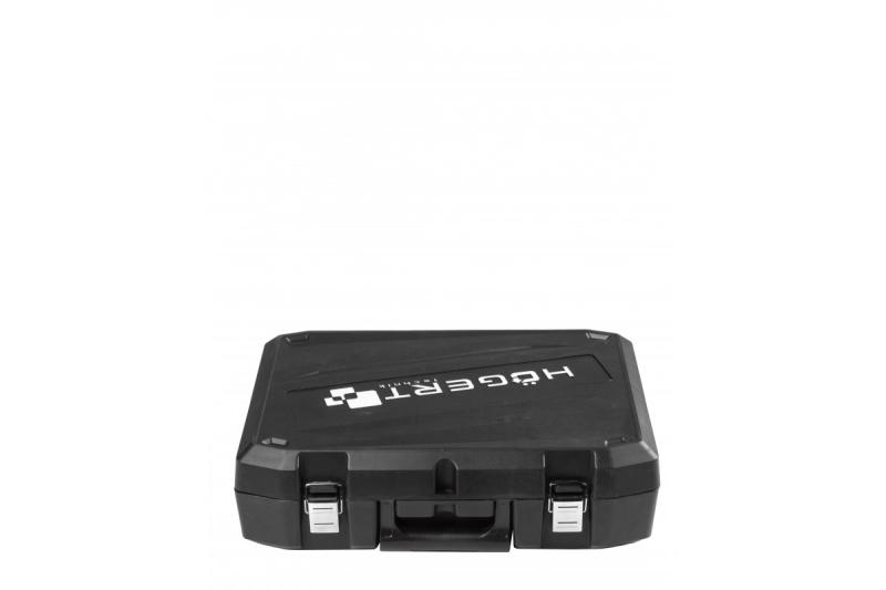 HÖGERT Akumulatorski kotni brusilnik s stikalo na ročici, 125MM, 18V - Set (baterija, polnilec, dodatki)