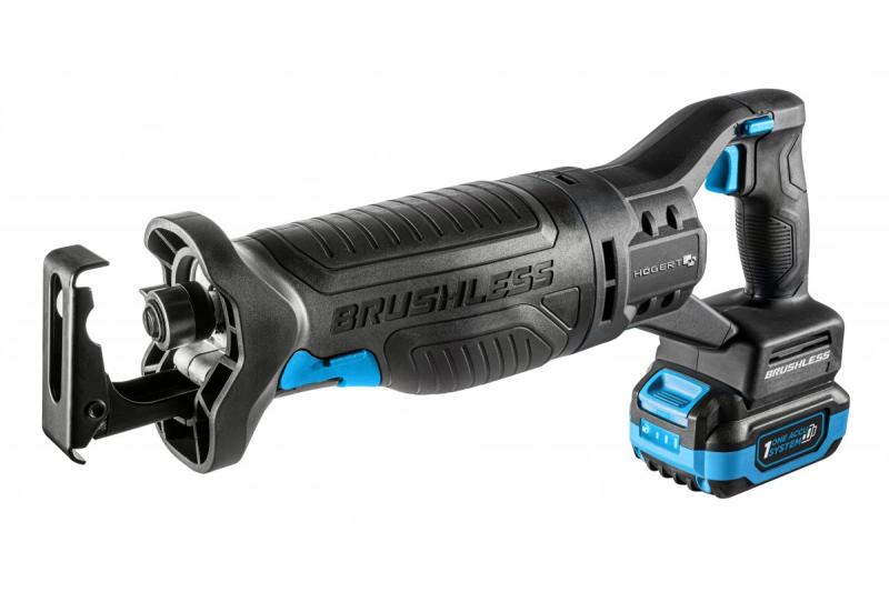 HÖGERT accu-reciprozaagset, 18V, zonder borstels, accu, oplader, accessoires