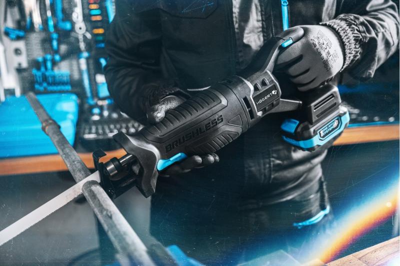 HÖGERT accu-reciprozaagset, 18V, zonder borstels, accu, oplader, accessoires