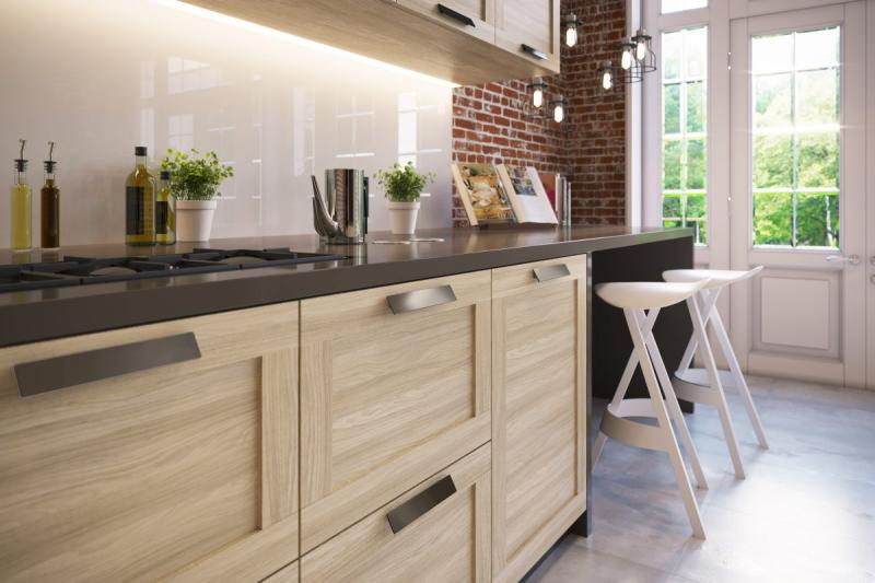 Ročaj iz cinka HILL Oblika umetnosti C=160mm črna krom
