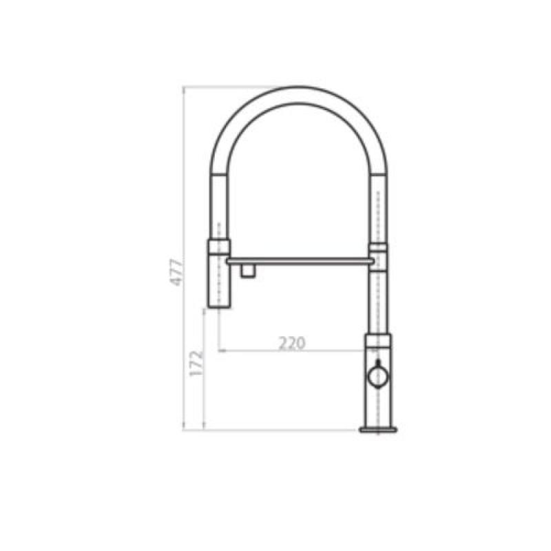 Ausmann Claridge 3-potna kuhinjska pipa s fleksibilnim izlivom in filtrirano vodo – Antracit – 1208970500