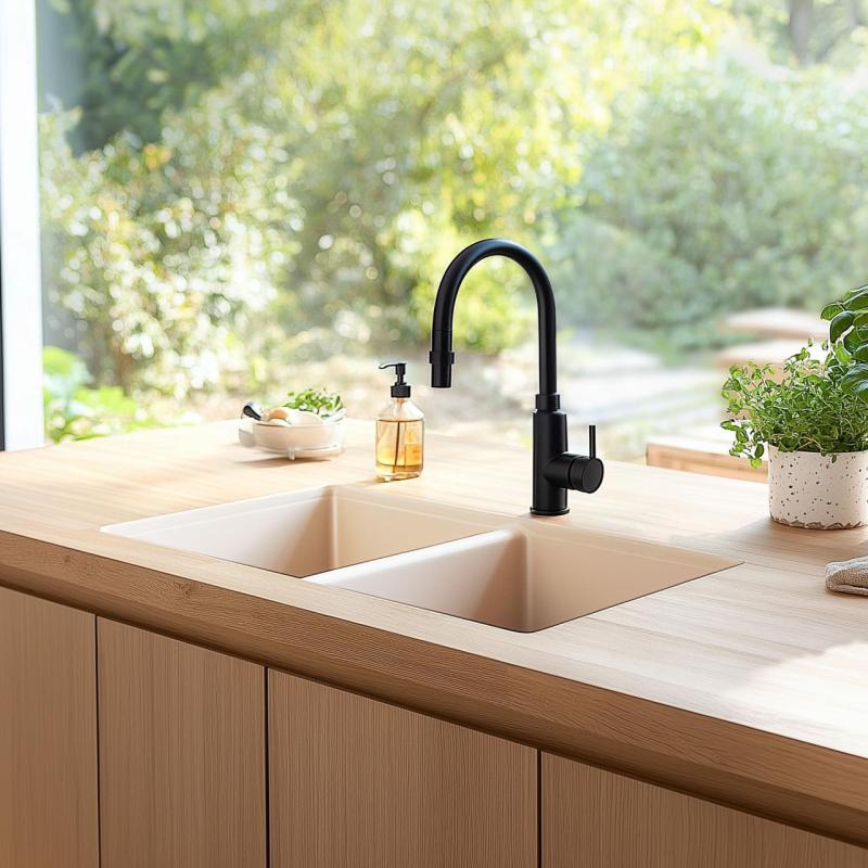 Ausmann Ceramic Mira Keramično Belo Dvojno Pomivalno Korito - Podgradnja in Medgradnja 890 x 456 mm 1208970549