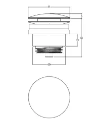 Waterevolution Flow odtokstop 1.1/4 PVD geborsteld goud M199VAL1WGE
