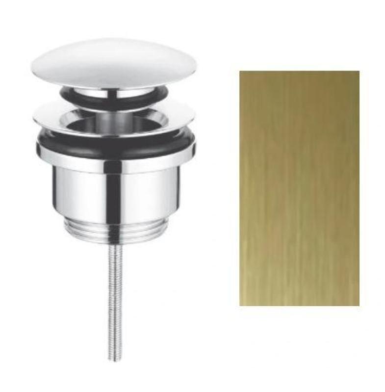 Waterevolution Flow odtokstop 1.1/4 PVD geborsteld goud M199VAL1WGE