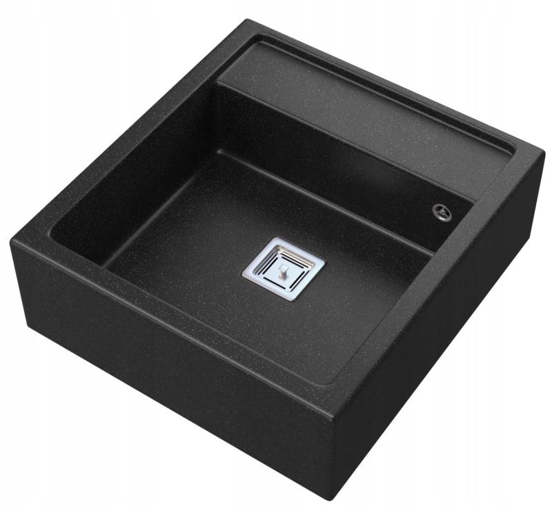 Granitland Arno Granitni Arduin trdi kamen videz Pomivalno korito vgradnja 582x620mm z inox kvadratnim čepom 1208970600