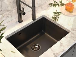 Graniteland Solo Granitno Črno Pomivalno Korito za Vgradnjo 42x34 cm z Inox Čepom 1208970611