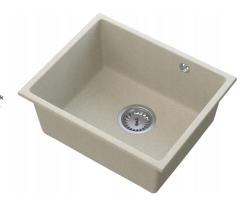 Graniteland Solo Granitna Beige Pesek Podgradni Pomivalnik 42x34 cm z Inox Čepom 1208970612