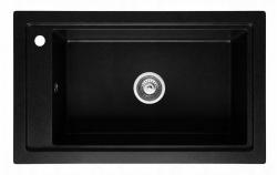 Graniteland Magra Granitna Črna Vgradna Umivalna Korita 686 x 427 mm z luknjo za pipo in RVS Zamašek 1208970616