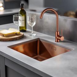 Ausmann Arvia bakrena kuhinjska pipa PVD Copper z vrtljivim izlivom 1208970639