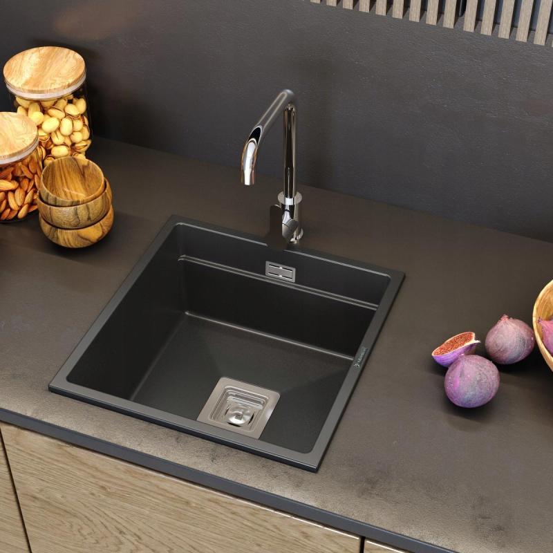 Graniteland Stellar Kuhinjska armatura Krom z vrtljivim izlivom 1208970667