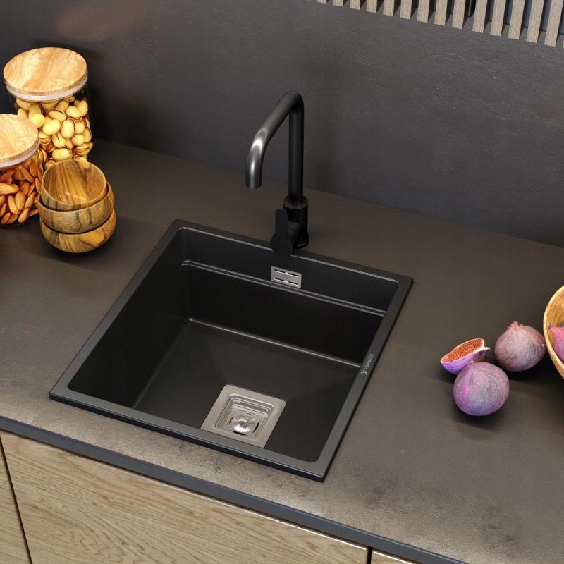 Graniteland Stellar Kuhinjska Pipa Črna z Vrtljivim Izlivom 1208970671